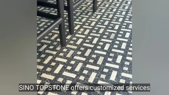 Artisan Bespoke Terrazzo Tile Customized Shape Marble Mosaic White Terrazzo Flooring