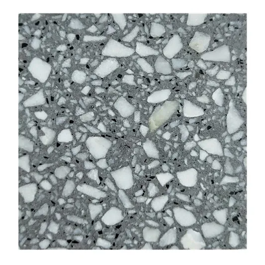 Low Price Grey Cement Terrazzo Tile and Slab for Indoor Outdoor Floor Tile