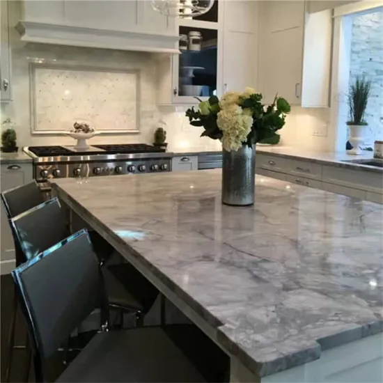 Natural Stone Quartzite Bathroom White Italian Marble Vanity Top Calacatta Grey Marble Countertops 
