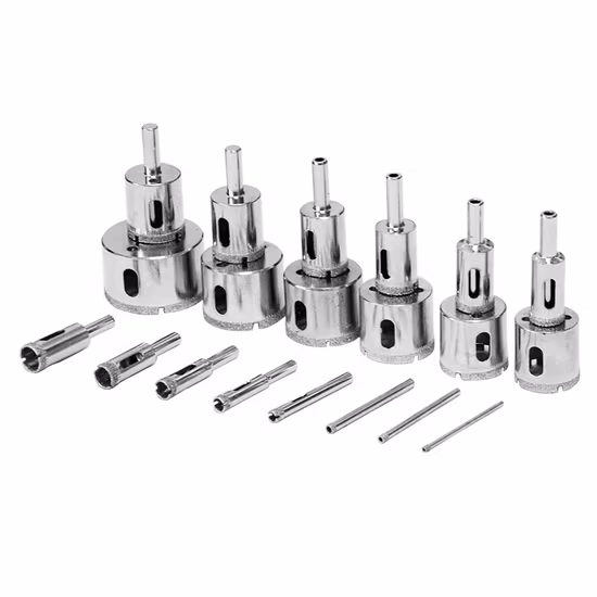 No.11 Integrated Steel Hole Opener 20PCS Diamond Hole Saw Drill Bit Quartz Ceramic Porcelain  20PCS (3,4,5,6,8,10,12,14,16,18,20,22,25,26,28,30,32,35,38,50) 
