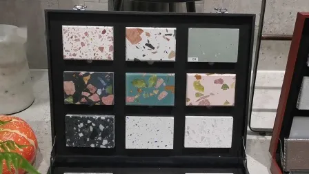 Artificial Stone Big Slab Terrazzo Stone Grey Cement Flooring 