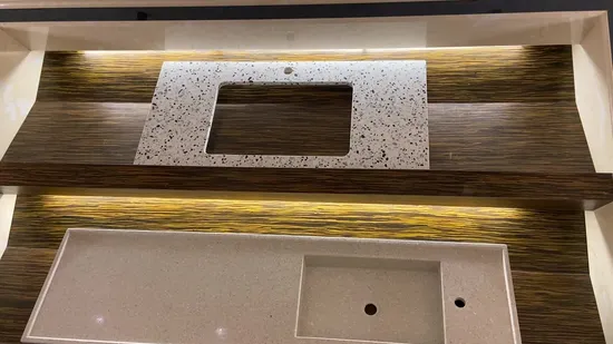 Sample Edge Finished Island Top for Dining Table and Kitchen Countertop 