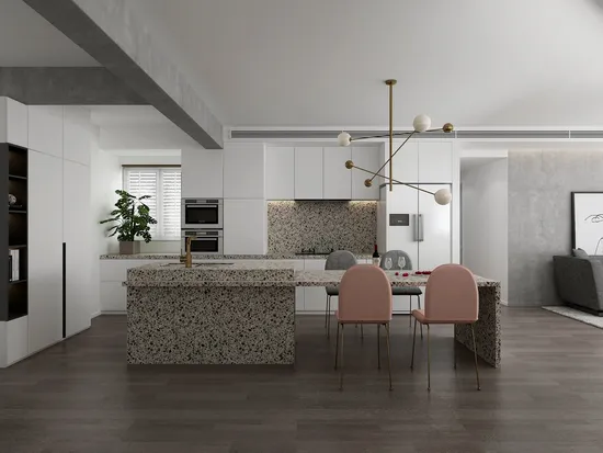 Artificial Brown Terrazzo Modern Style for Interior Outdoor Wall Floor 