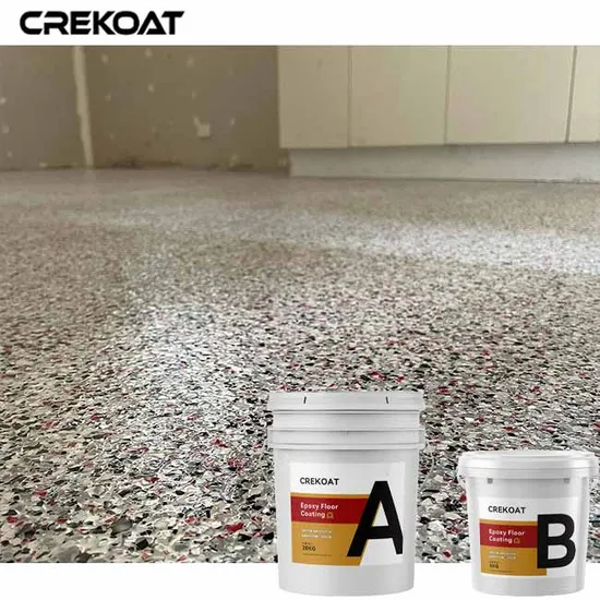 Broadcasted Vinyl Flakes Epoxy Terrazzo Flooring 